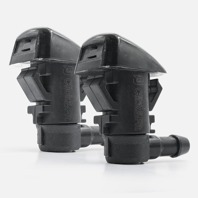 Click&Fit Windshield Washer Nozzles replacement for Dodge, Jeep Grand Cherokee Liberty Commander, Chrysler – Wiper water sprayers kit accessories, 2pcs Double Fan - Image 4